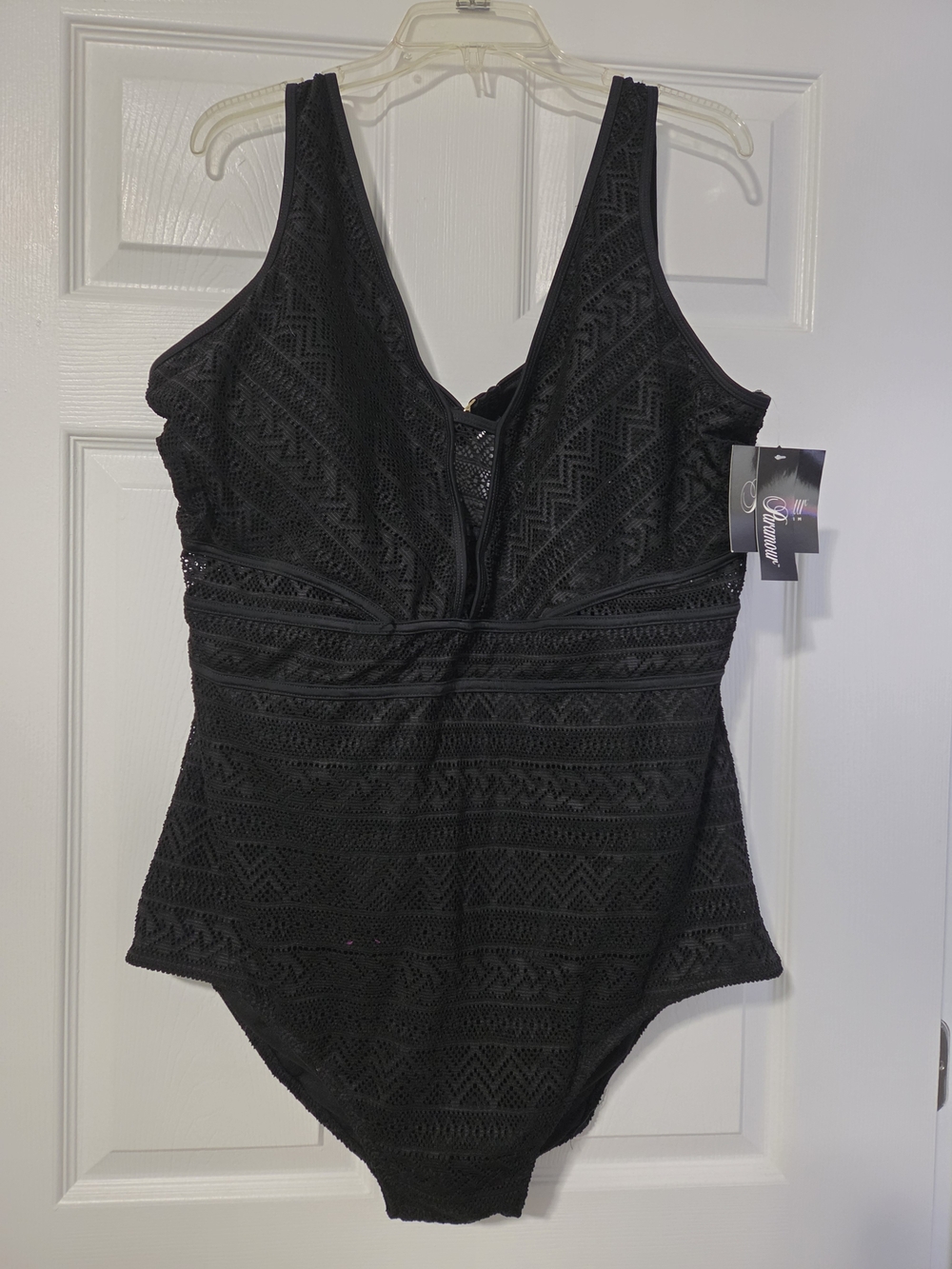 UPF 50+ Paramour Wearable Sunblock Swimwear One Piece - Black 3X